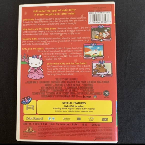 Hello Kitty Becomes a Princess 1987 DVD/DVDROM With Games And Coloring - Picture 2 of 3